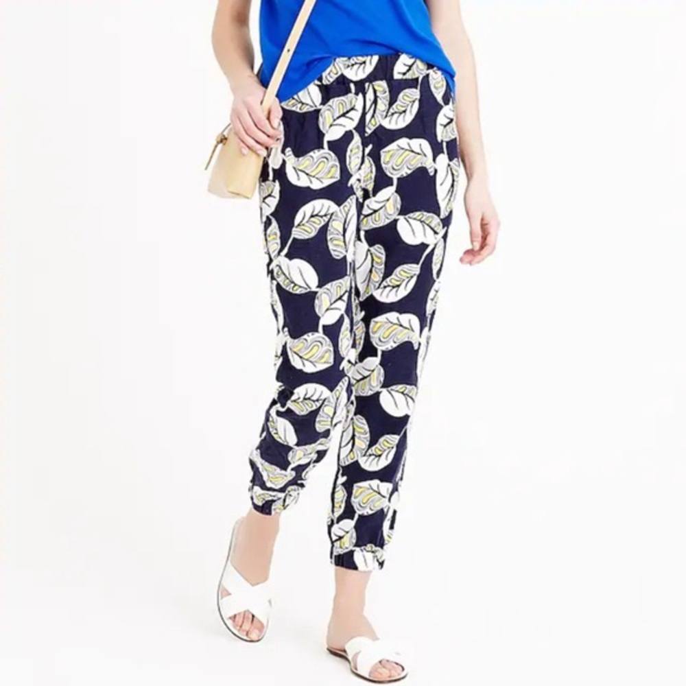 J.Crew Seaside Pant in Tropical Frond